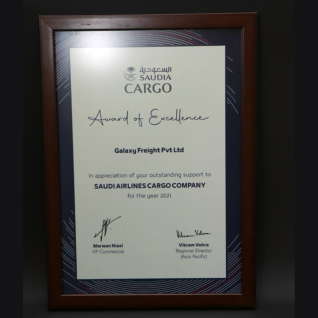 Logistics Certifications Award of Excellence 2021
